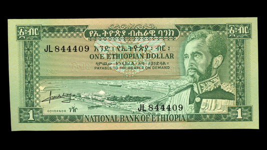 Lot 837: Ethiopia - ND (1966) - 1 Dollar - AU-UNC