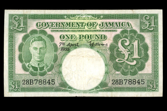Lot 851: Jamaica - 1955 - 1 pound - Very Fine