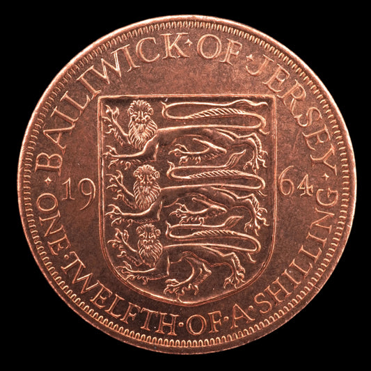 Lot 852: Jersey - 1964 - 1/12 Shillings - Queen Elizabeth II - Gem UNC