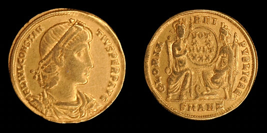 Lot 924: Roman Empire - AD 347-355 - Constantius II AV - Solidus - 4.25g gold - Minted in Antioch (SMANZ)