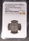 Lot 988: United Arab Emirates - 1999 - 1 Dirham - Sheikh Zayed Islamic Personality of the Year - NGC MS 64