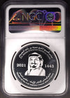 Lot 995: United Arab Emirates - 2021 - Silver 50 Dirhams - Ajman Museum - 971/1000 - NGC PF 68 Ultra Cameo - First Releases