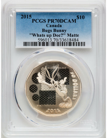 Canada 2015 Matte "Whats up Doc?" Bugs Bunny 10 Dollars. ? TOPPOP ?