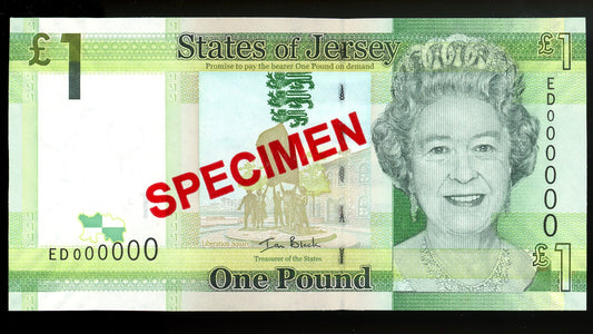 Jersey - ND (2010-2018) - P-32a - 1 Pound - Specimen - UNC