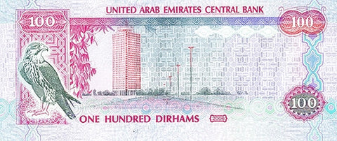 Back of 100 Dirhams