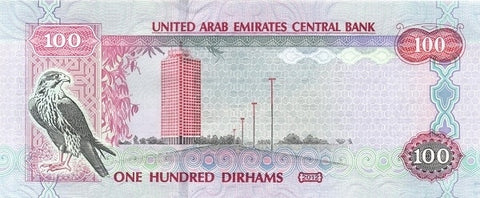 Back of 100 Dirhams