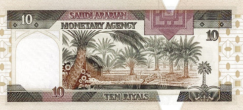 Back of 10 Riyals