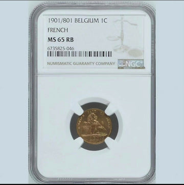 Belgium French, 1901, 1 Centime.