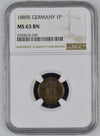 Germany, 1889,1Pfennig, Empire Wilhelm I. TOPPOP