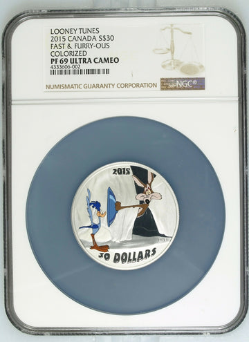 2015 Canada 30 dollars looney tunes fast & furry-ous.