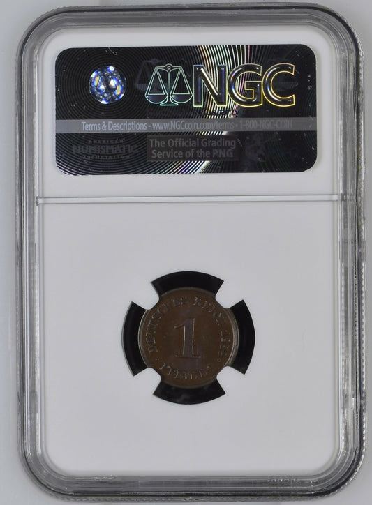 Germany, 1889,1Pfennig, Empire Wilhelm I. TOPPOP