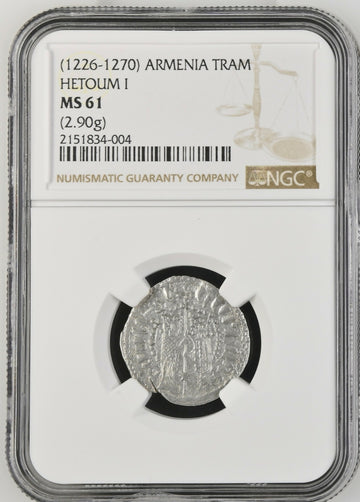 Cilician Armenia. Hetoum I Pair of Certified silver Trams ND (1226-1270)