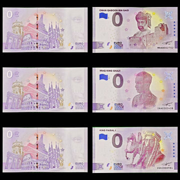 / 6 pieces of Zero Euro UNC/عدد 6 قطع زيرو يورو انسر