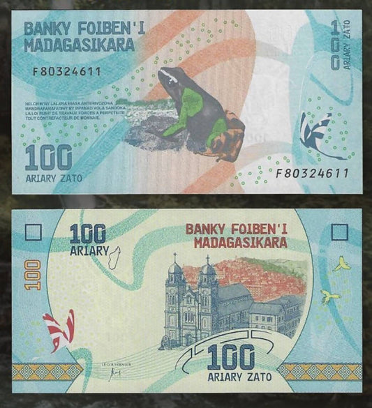 2017 - Madagascar 100 Ariary - Gem UNC