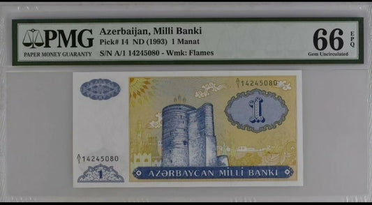 Azerbaijan, 1993, 1 Manat, Pick 14.