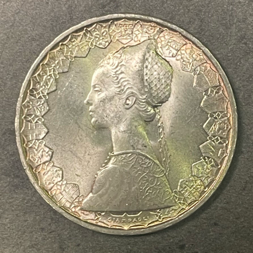 1958 Italy 500 Lires - Silver - UNC