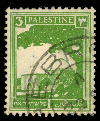 1927-1937 Palestine 3 Mils stamp - Hebron/الخليل Stamp - used