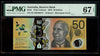 Lot 809: Australia - 2018 - 50 Dollars - Microprint Error - PMG 67 EPQ