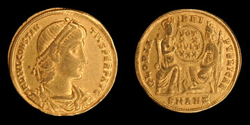 Lot 924: Roman Empire - AD 347-355 - Constantius II AV - Solidus - 4.25g gold - Minted in Antioch (SMANZ)