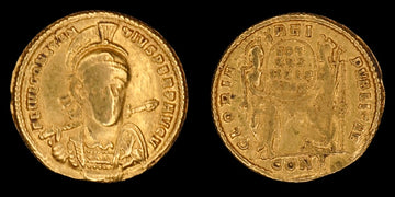 Lot 926: Roman Empire - AD 351-355 - Constantius II AV - Solidus - 4.25g gold - Minted in Constantinople (CONS)