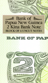 Lot 914: Papua New Guinea - ND (1992) - 2 Kina - Uncut Sheet of 4 - UNC