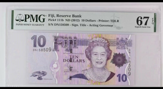 Fiji, 2012, 10 Dollars, Pick: 111b.
