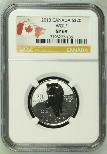 2013 Canada 20 Dollars Wolf.