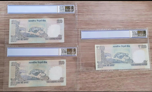 India, 1997 and 2012 , 100 Rupees, pick 91f, 91i, 91105c. One Million Serial Number