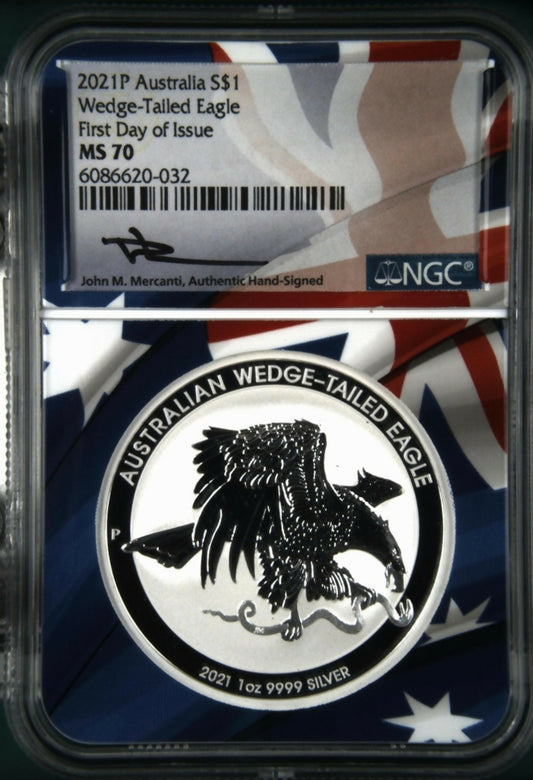 Australia, 2021, 1 Dollar, Wedge Talled Eagle. TOPPOP / First Day Of Issue