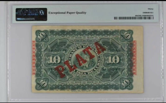 Cuba, 1896, 10 Pesos, pick 49d.