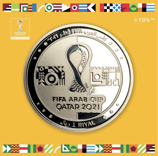 2021 QATAR COMMEMORATIVE PROOF 1 RIYAL - FIFA ARAB CUP